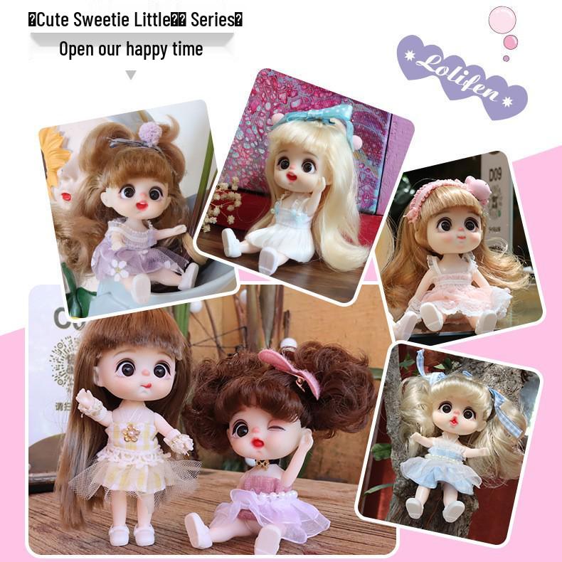 

Children s Dress-Up Vinyl Plush Princess Doll - Mini Pretend Play Christmas Gift