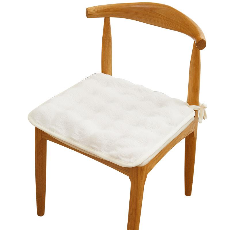 Premium Winter Plush Seat Cushion Thick Warm Non-Slip Chair Pad for Office Home Comfort Soft Cover