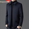 Hengyuanxiang 2025 Men's High-End Cashmere Wool Coat - Autumn/Winter Business Casual Suit for Young/Middle-Aged Men
