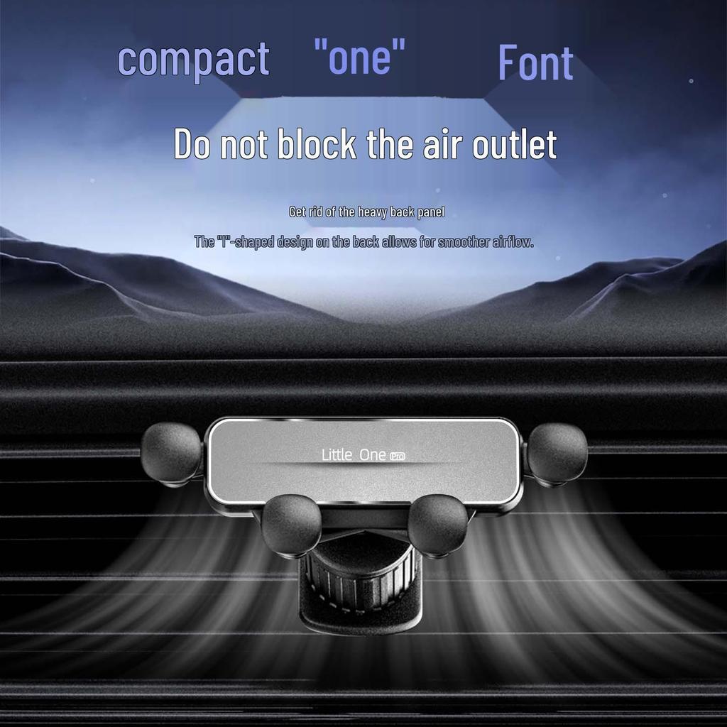 Cartoon Car Air Vent Phone Holder with Rotating Mini Gravity Design