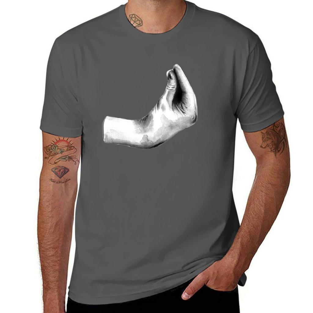Italian Hand Gesture Tshirt Big Size Short Sleeve Casual Top