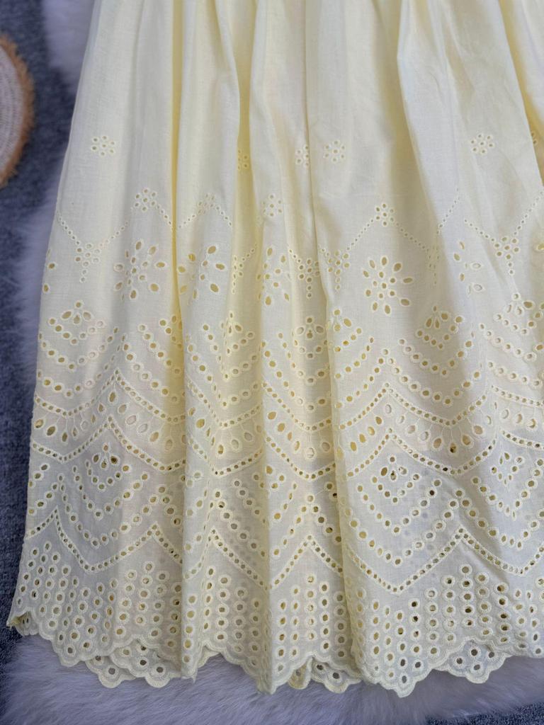 European & American Lace Patchwork A-line Midi Skirt - Classic, Versatile & Stylish