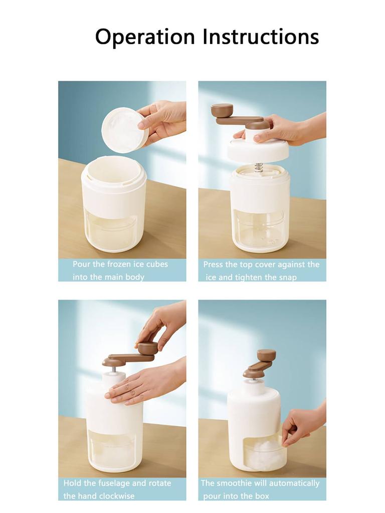1pc-Small Manual Ice Crushers Household Hand-Cranked Shaved Ice Machine Hail Ice Breaking Artifact Hand-Cranked Smoothie Maker