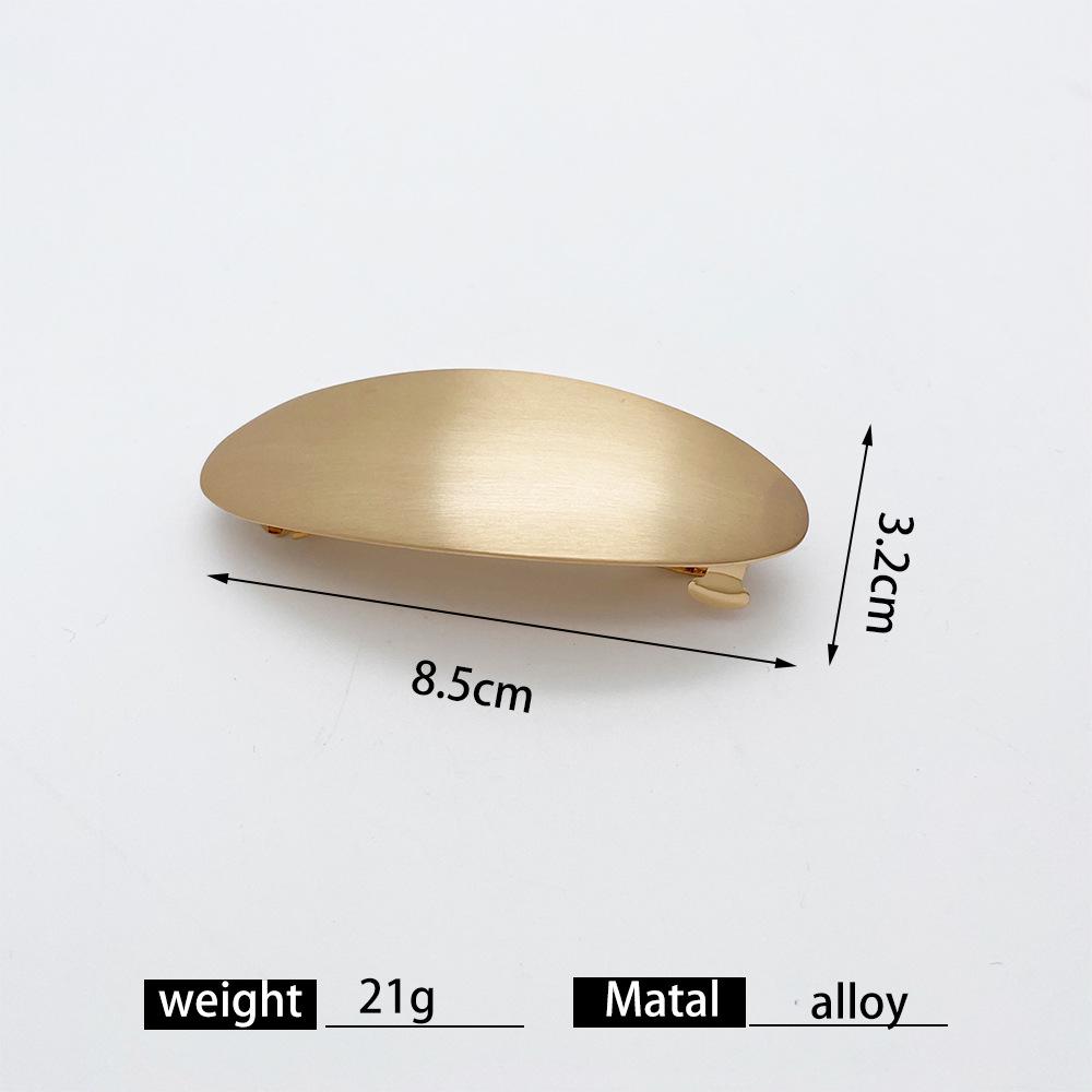 European & American Style Metal Oval Spring Clip: Versatile Retro Hair Accessory for Women's Ponytail or Half-Up Styles
