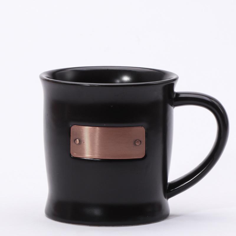 Keramický hrnek s měděnou intarzií Kancelářský hrnek na vodu Hrnek na kávu Festivalové dárky