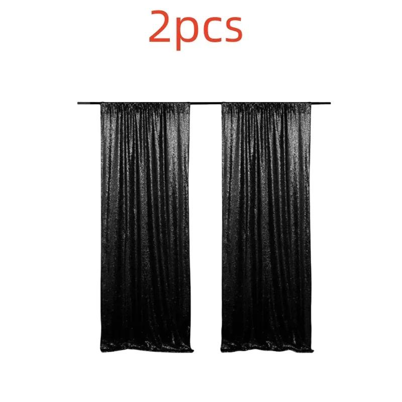 Gold/Silvery Sequin Backdrop Curtains, 2 Panels - 2FTx8FT Sequin Curtains for Party Wedding Sequence Backdrop Stage Decorations
