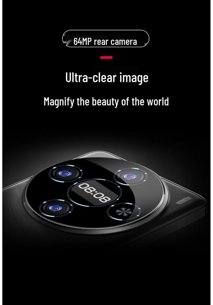 2026 7.9-inch Quad-Curved Screen Smartphone with AI Face Recognition, 256GB Storage, and 8-Core Processor.