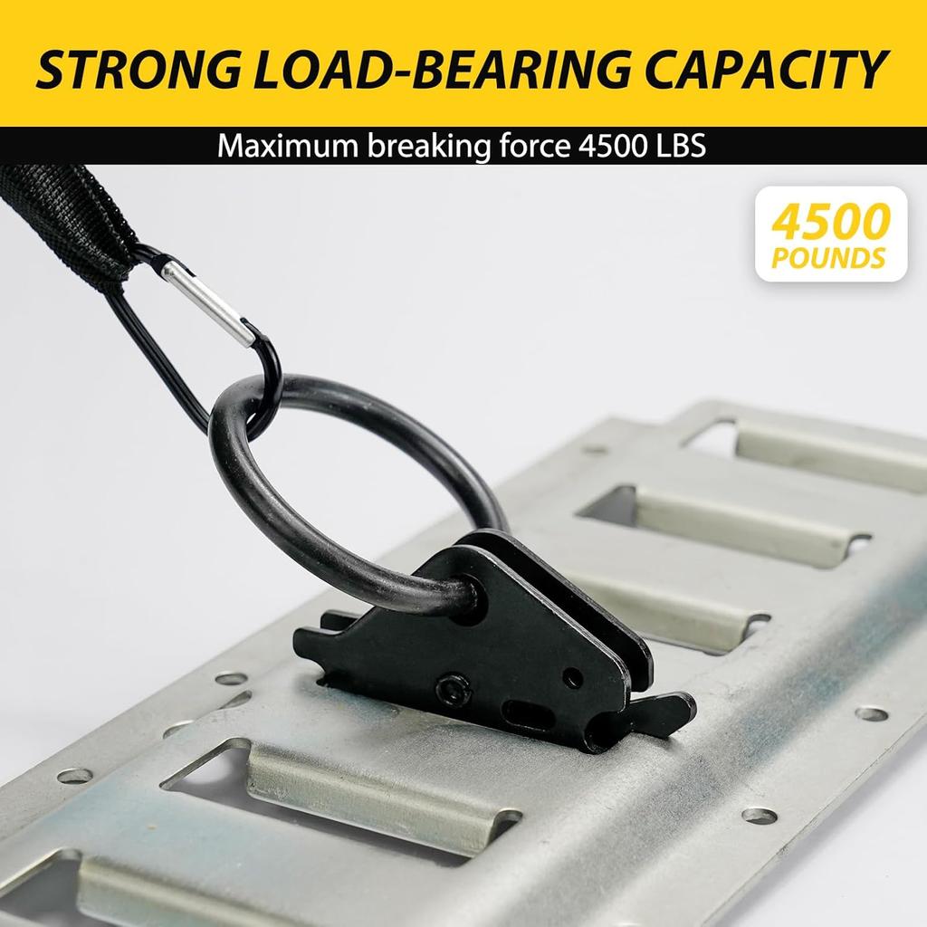 10-Pack Heavy Duty Steel E-Track O-Rings Tie-Down Anchors, for Trailers, Trucks, E Track Accessories
