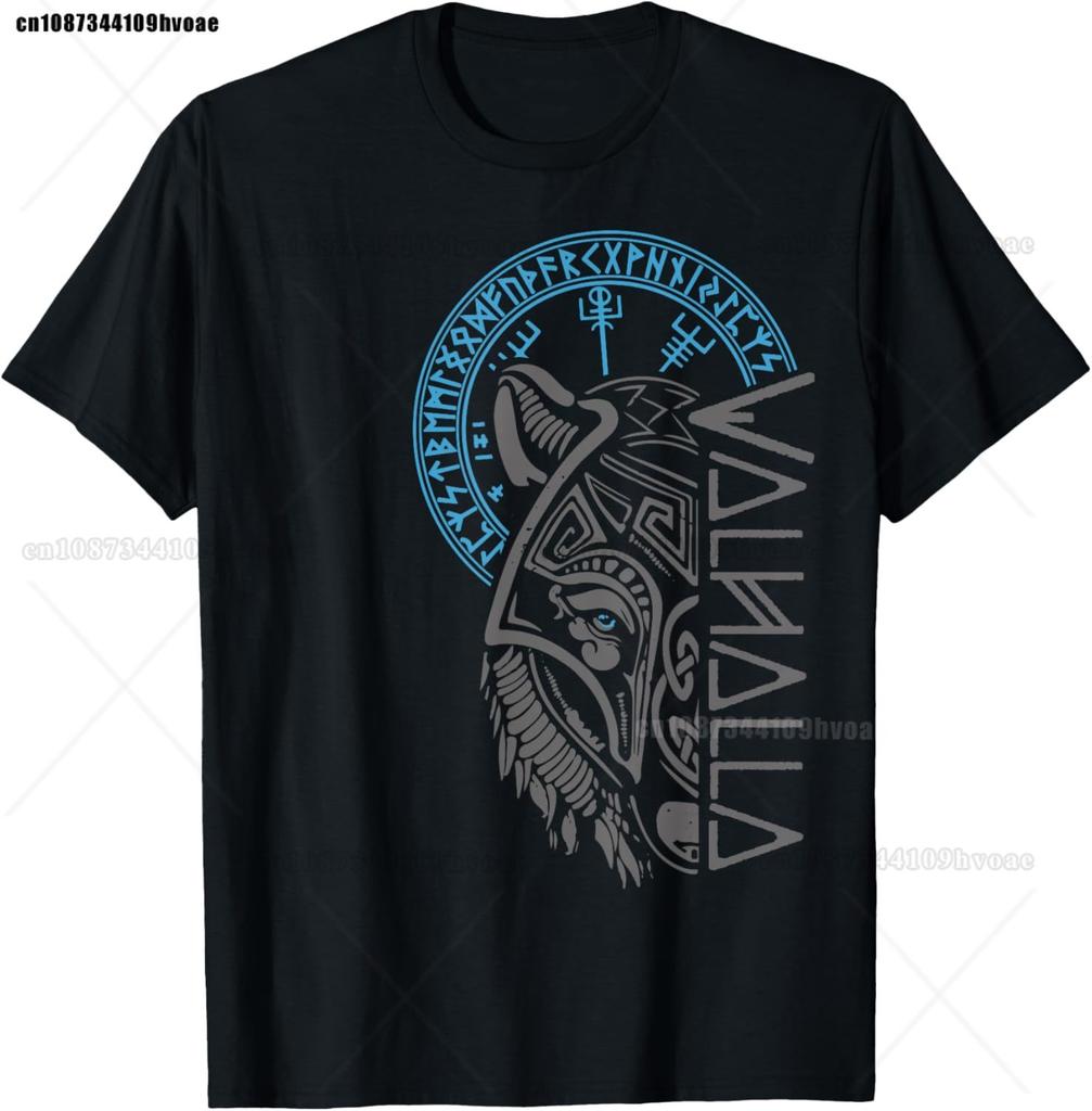 Viking Blood Runs Through My Veins Viking Ship TShirt Nordic Style Mens Oversized Short Sleeve Tops Tees Designer Clothing
