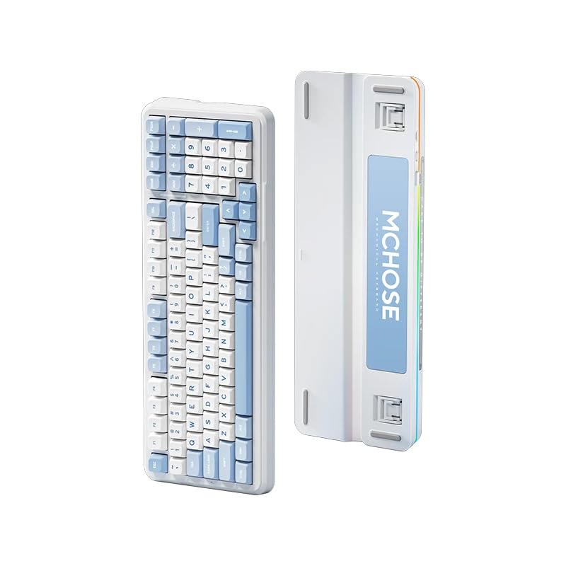

MCHOSE K99 Gaming Keyboard Gasket Mechanical Keyboard 99 Keys Bluetooth5.0 2.4Ghz Type-C Cable Hot Swap Compatible with 6 Layer Pad 6000mAh PCB RGB