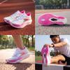 Li Ning Feidian 6 ELITE Niedrig geschnitten Karbonplatte Laufschuhe Unisex Weiß Rosa ARMW001-22