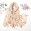 Fashion Luxury Brand Ombre Color Blocked Tassel Viscose Shawl Scarf Lady High Quality Wrap Pashmina Stole Bufandas Muslim Hijab