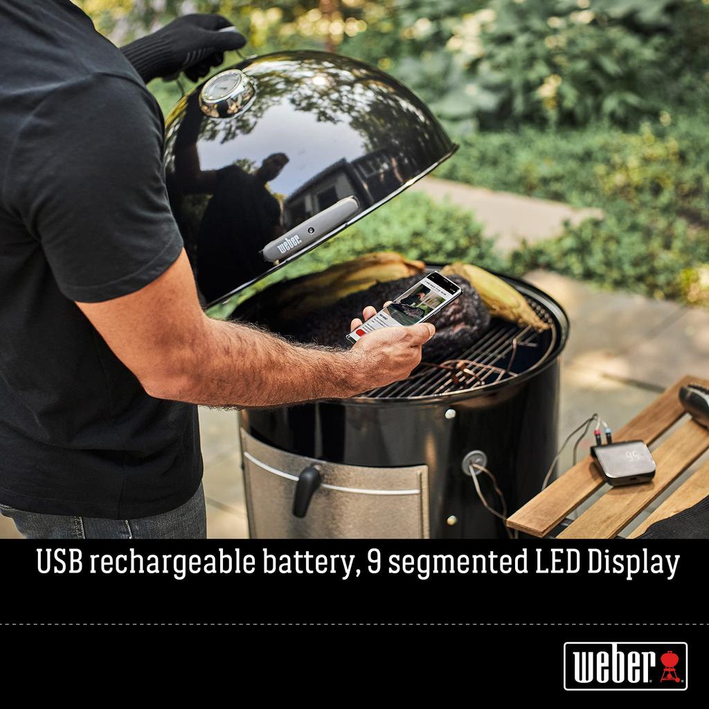 Weber BBQ Stove, BBQ Grill with Easy-to-Read Digital Dial and Instant Thermometer [Official Japanese Product] 6750