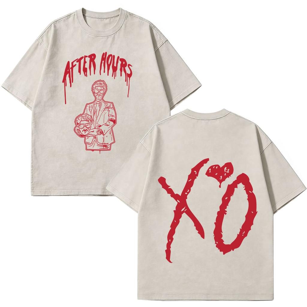 The Weeknd After Hours Til Dawn Tour 2026 Print Vintage Washed Tshirts Men Women Fashion T Shirt Casual Short Sleeve Tshirts