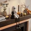 Indoor Halloween Party Supplies Figurines, Spooky Ghost Skeleton Pumpkin Black Cat Resin Ornaments, Table Centerpieces Tabletop Decor for Mantel Shelf