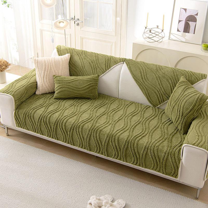 Soft and Thick Sofa Cushion Cover for Winter - Modern Simple and Anti-Slip Design - Couch Seat Slipcover