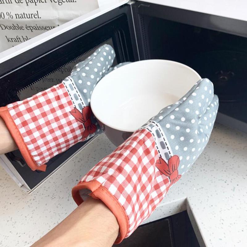 Cotton Fashion Kitchen Pad Cooking Microwave Baking BBQ Oven Potholders Oven Mitts Kitchen Gloves Mitts