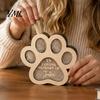 Haar-Erinnerungsbox als Mitgefühl-Geschenk bei Haustierverlust, Niedliche Pfotenform Gedenk-Holz-Erinnerungsbox für Katzenfell Hunde und Katzen,