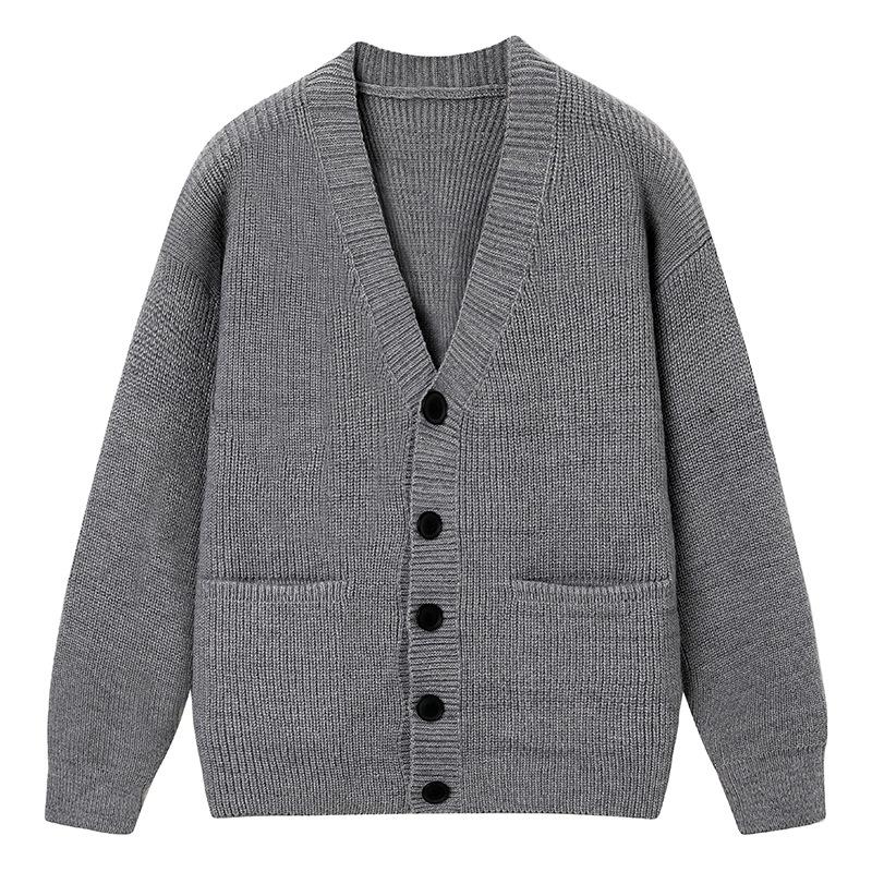 Men's Japanese Retro Cardigan: Casual, Solid Color, Cozy Knitwear for Autumn/Winter