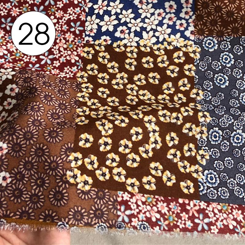 100x145cm Pastoral Style Small Floral Printed Fabric Retro Cotton Linen Fabric For Sewing Clothes Tablecloth DIY Patchwork