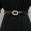New Women'S Pearl Inlaid Buckle High-End Matching Fashion Decoration Dress Belt Sweater Versatile Genuine Leather Women'S Belt