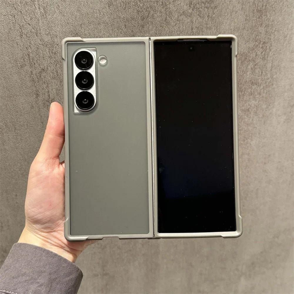 Protective Back Translucent Matte Phone Case For Samsung Galaxy Z Fold 6 5 4 Fold6 Fold5 Fold4 5G Shockproof Cover