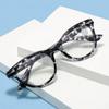 Women'S Full Frame Presbyopia Glasses New Retro Cat Eye Reading Glasses Fashionable Clear Lens Hd Far Sight Glasses