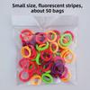 2.5cm Soft Seamless Hair Ties for Kids, No Damage Toddler Hair Bands 50Pcs