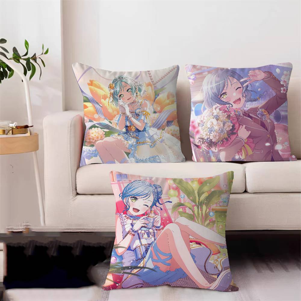 BanG Dream-Hikawa Hina Pillow Anime Pillow Sofa Bed Head Pillow Cover Cushion Cover 45x45 Cm Fashion