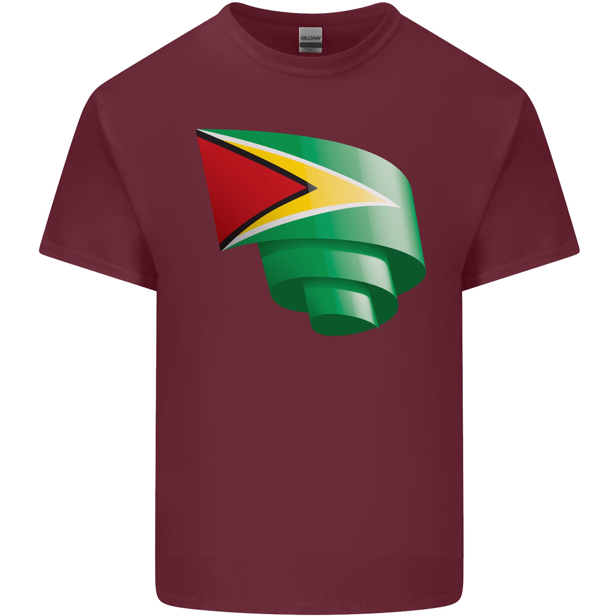 Curled Guyana Flag Guyanese Day Football Unisexs Light Cotton Tshirt S