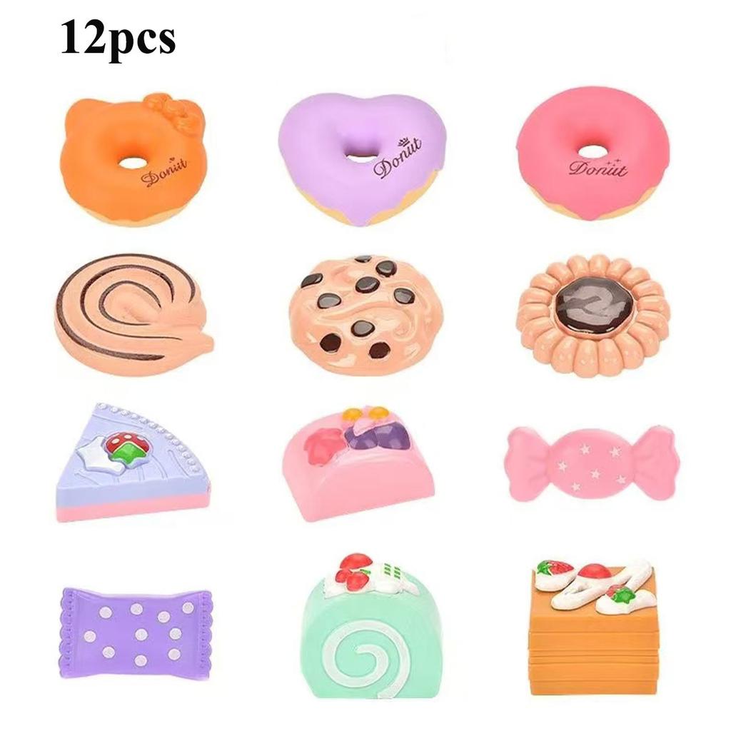 Kids Childrens Tea/Pastry Playset Toy Simulation Pretend Play Food Playset for Children Montessori Toddler Children Gift Present Kitchen Girl