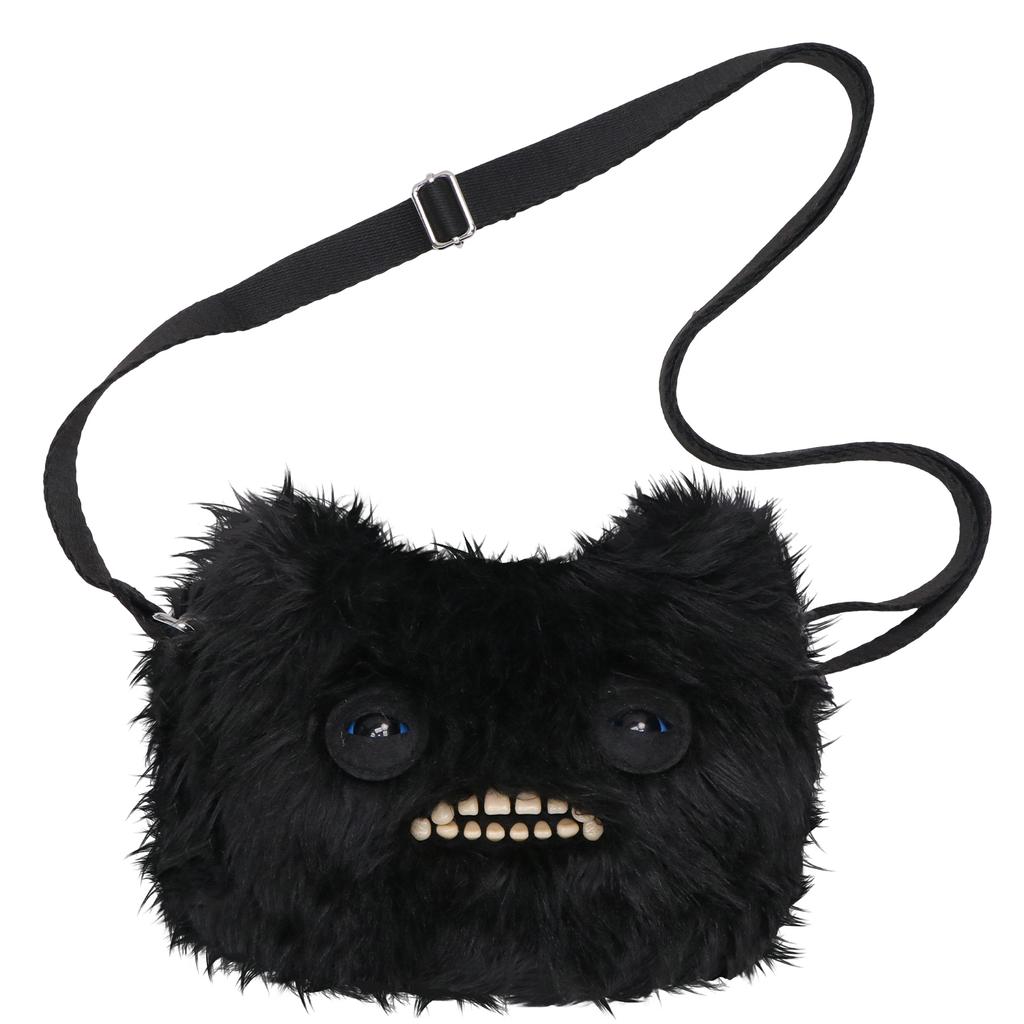 Jucării de Pluș Monstru cu Dinți Strâmbi Geantă de Umăr Ciudat cu Ochi Mari McStinkles Pisică Pluș Geantă Crossbody Cadouri