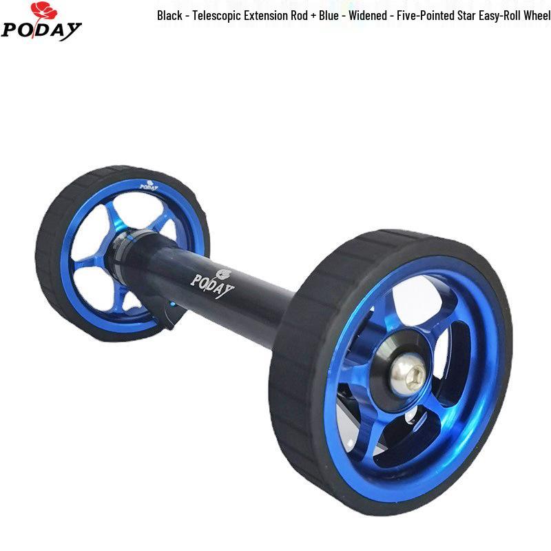 Brompton 3sixty Folding Bike Aluminum Alloy Easy-Roll Wheels & Telescopic Extension Rod