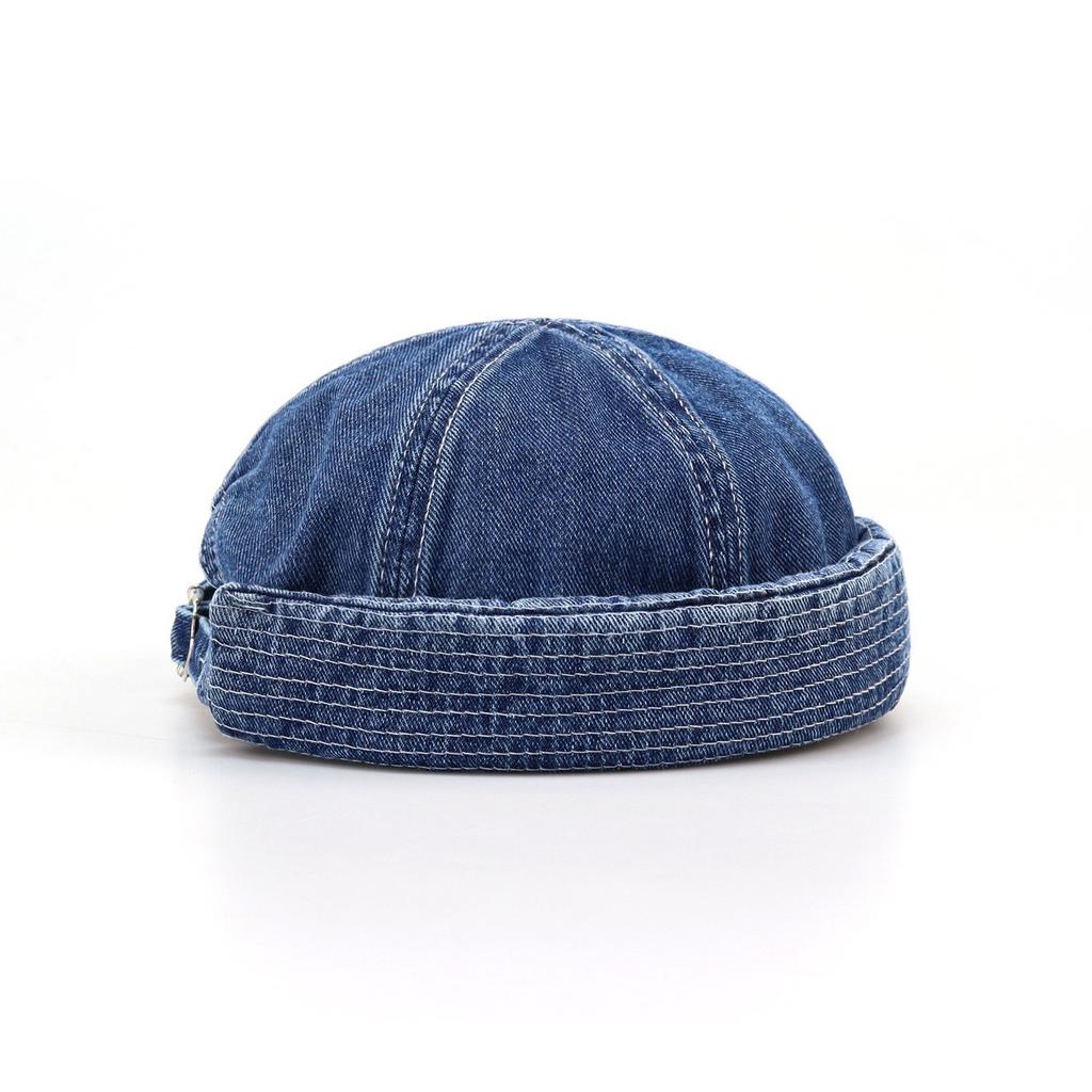 Washed denim melon hat trendy brand men's and women's retro street hip-hop sailor landlord hat