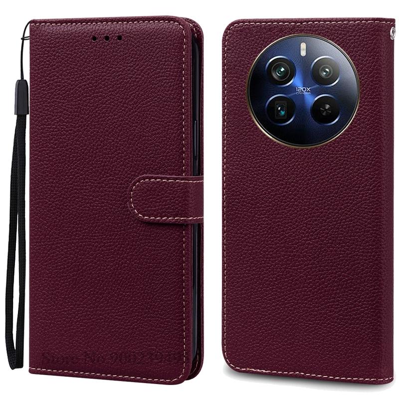 For Realme 12 Pro Plus Case Leather Wallet Flip Cover Phone Case For Realme 12 Pro 5G Case Coque Fundas For Realme 12 Pro+ Cover