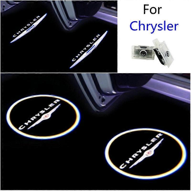 2 luci LED di benvenuto per portiera auto con logo fantasma e ombra decorativa per Chrysler 300 300c 200 Sebring FR JR JS Lancia Accessori Tema