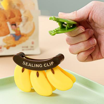 Plastic Banana Magnetic Sealing Clip Moisture-Proof Hand Press Fresh-Keeping Clip Multifunctional Household Food Bag Clip