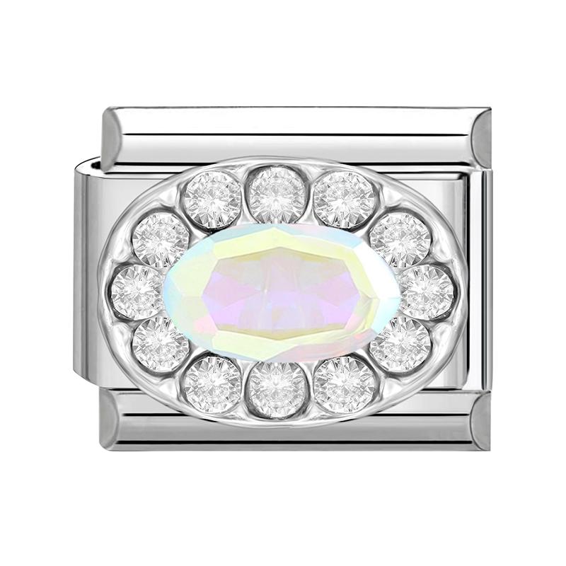 Fashion Shiny Stars Zircon Flowers Cherry Charm Italian Links Fit 9mm Stainless Steel Bracelet Making DIY Jewelry Gifts
