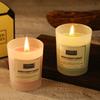 1pc 50g Three color glass cup aromatherapy candle, smokeless fragrance, soy wax fragrance candle with hand gift