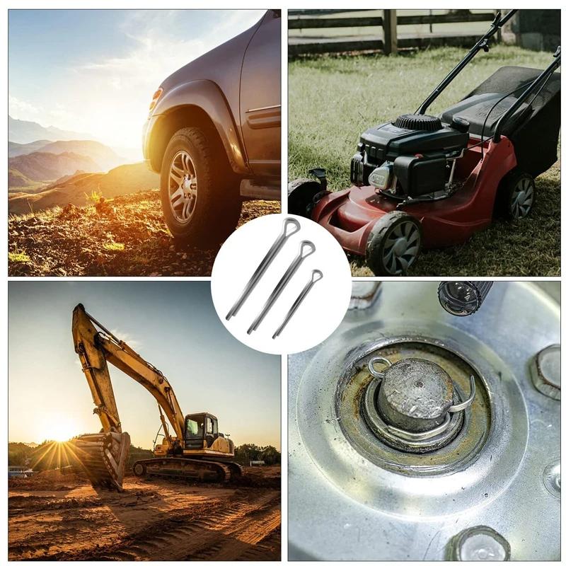 150/230/340PCS Stainless Steel Cotter Pin Kit,304 Stainless Steel Split Pin Assortment Kit +Box Whistle Hairpin U-pin