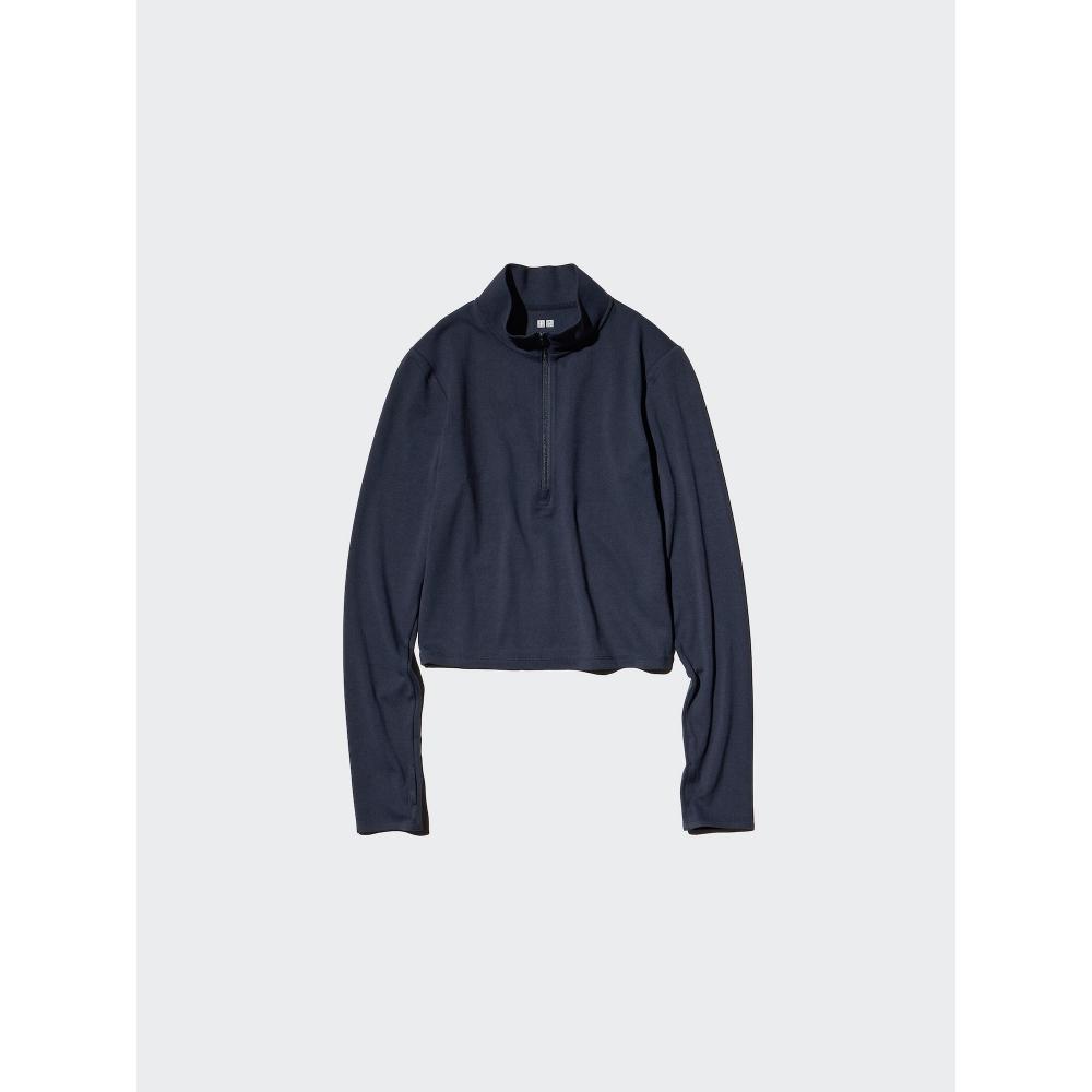 Uniqlo Airism SofT Dlouhý rukáv s polovičním zipem