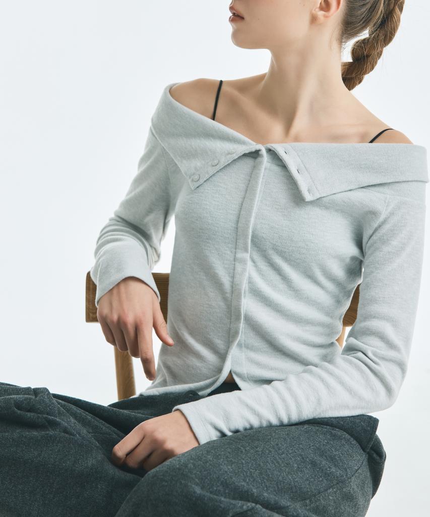 MIXXO Off-Shoulder Long Sleeve T-Shirt_Miwlwg129A