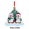Personalisiertes Familien-Weihnachtsornament Niedlicher Pinguin Feiertag Wintergeschenk 2025 Familienornament Weihnachtsbaumschmuck