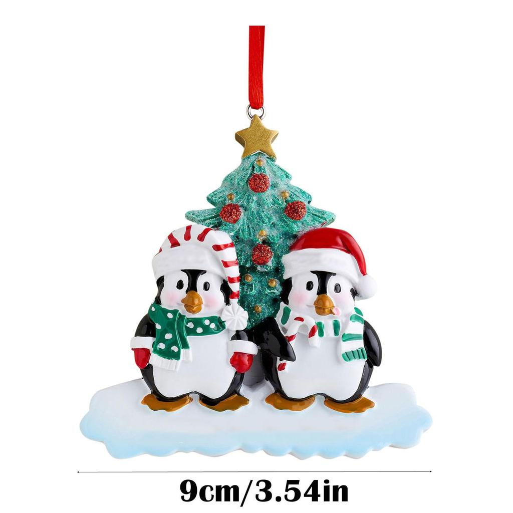 Personalized Family Christmas Ornament Cute Penguin Holiday Winter Gift 2025 Family Ornament Christmas Tree Decorations