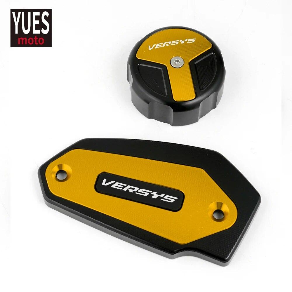 Motorcycle Accessories CNC Front & Rear Brake Fluid Cylinder Master Reservoir Cover Cap For Kawasaki VERSYS 650 1000