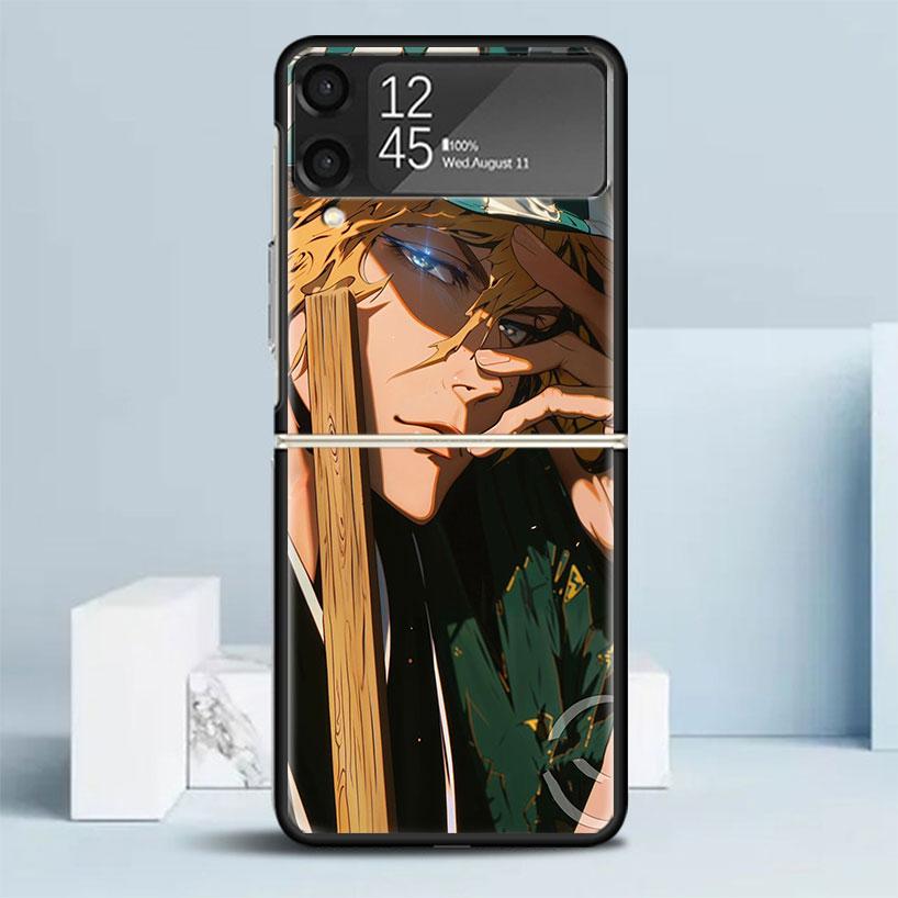 Bleach Kisuke Urahara Phone Case For Samsung Galaxy Z Flip7 Flip6 5G Flip5 Flip4 Flip3 ZFlip 7 6 3 4 5 Shockproof Back Cover Gal