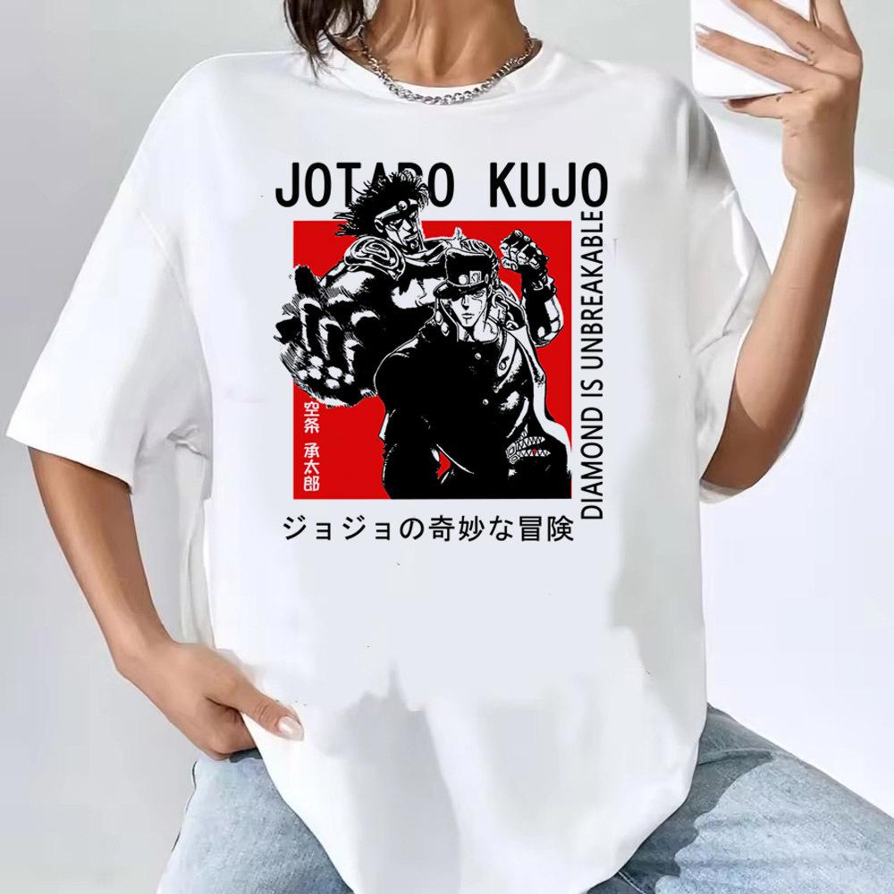 Jojo Bizarre Adventure t shirt female anime Colorful Women Gothic Pastel t shirt 80s Colorful harajuku Graphic graphic Y2k