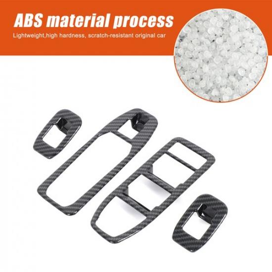 Carbon Fiber ABS Window Switch Frame Trim Cover For BMW iX G20 -2024