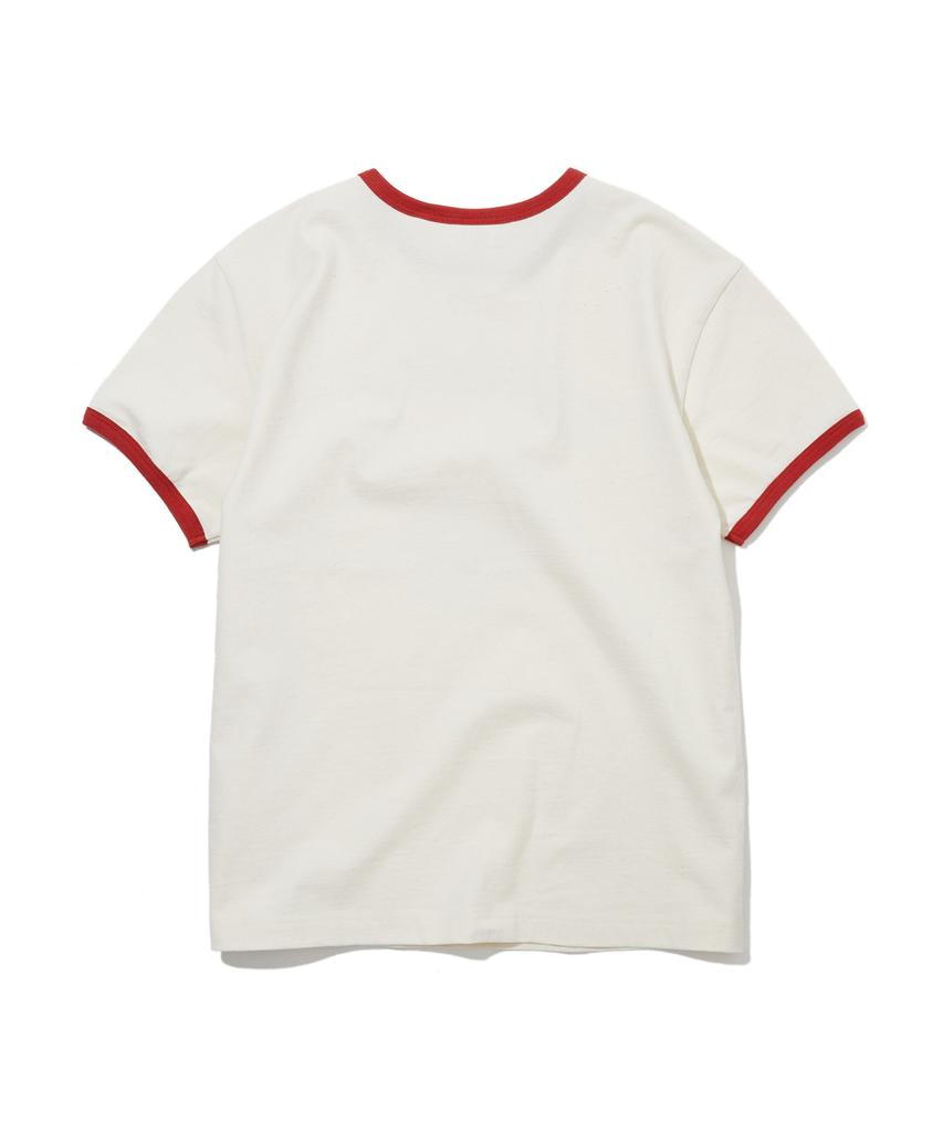 PENFIELD Vintage Series Chivalrous Engraved Ringer Short Sleeve T-Shirt Ivory_Fs2Kt45U