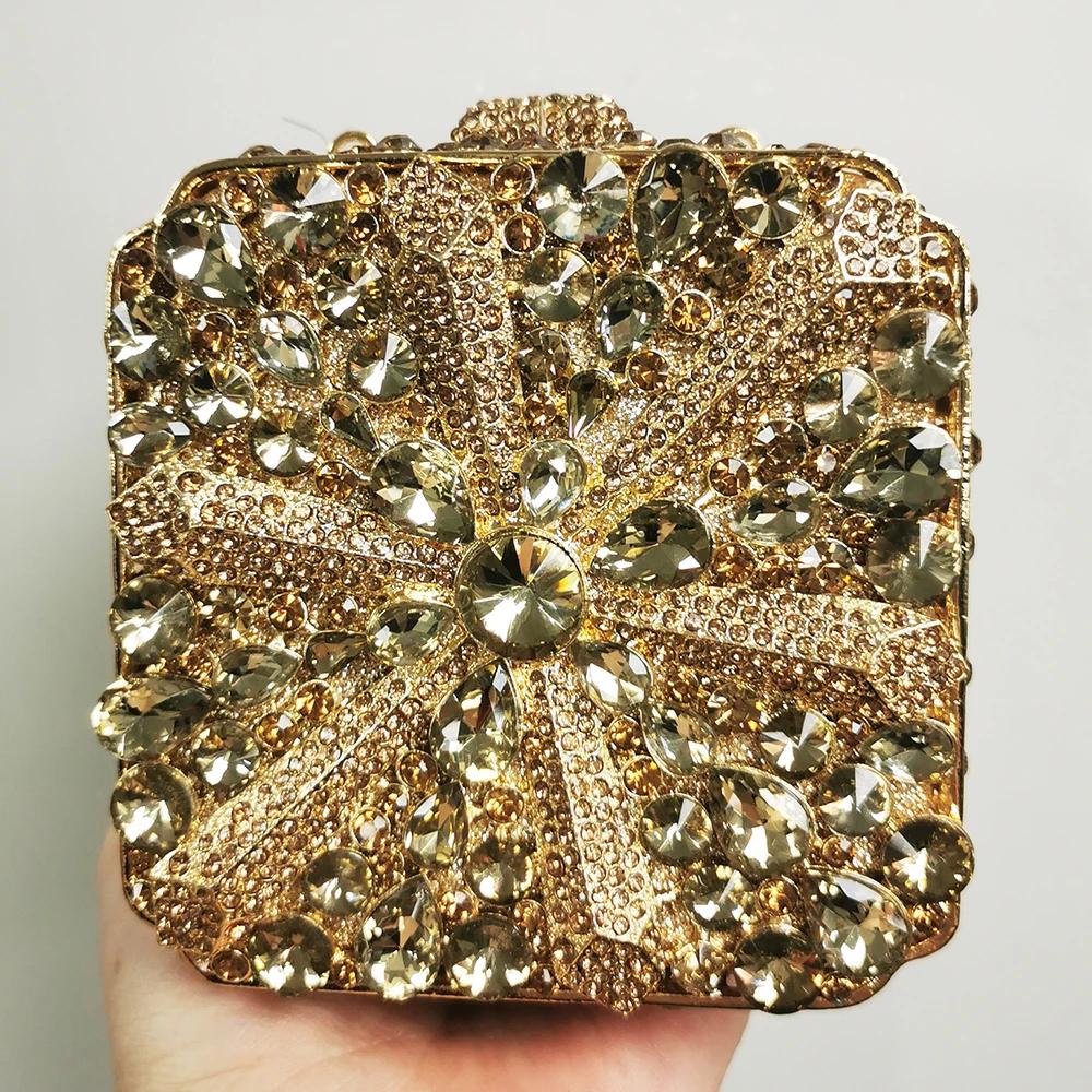 Snow Blue/Red Crystal Evening Clutches WHTUOHENG Diamond Party Prom Minaudiere Luxury Rhinestone Wedding Bridal Party Purse